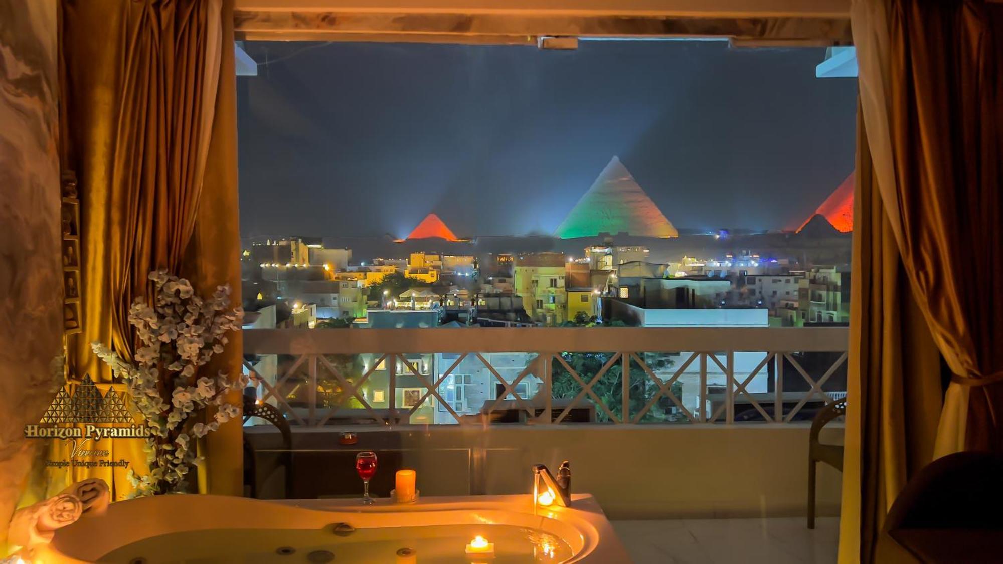 Horizon Pyramid View Inn Kafret el-Gabal Exteriér fotografie
